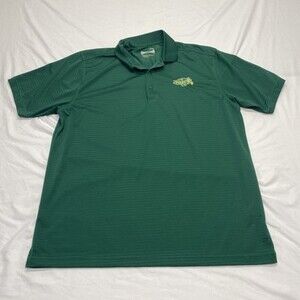 Zorrel Syntrel NDSU Bison Men's XL Green Striped Performance Polo Shirt